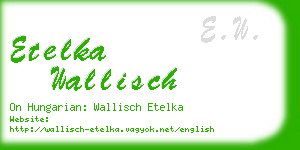 etelka wallisch business card
